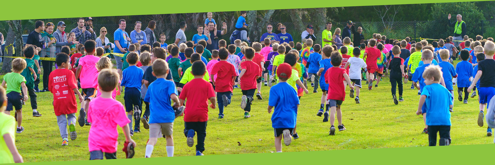 Children running at a cross country event